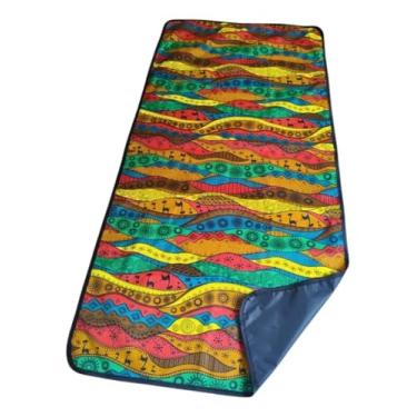 Imagem de Esteira Praia Parque Piquenique Piscina Versátil Impermeável (Africana)