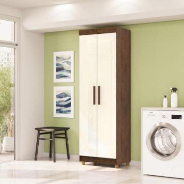 Imagem de Armário Multiuso Line 2 Portas - Imbuia Champanhe - Vila Rica