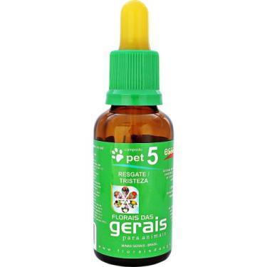 Imagem de Composto Floral Pet 5 Resgate Tristeza Florais das Gerais 30ml
