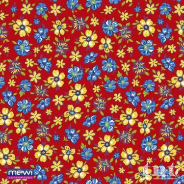 Imagem de TNT Estampado Chita Vermelho 1,40M 40G - Rolo com 25 Metros - Mewi