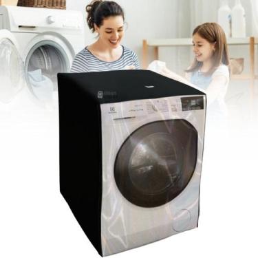 Imagem de Capa para lava e seca electrolux 11kg transparente - Capas Flex, PRETO