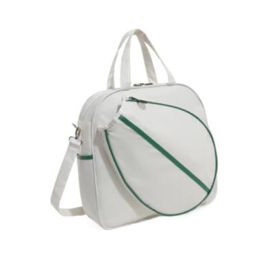 Imagem de oshhni Sacola de tênis saco de raquete de tênis esportes ao ar livre com alça de ombro removível leve tênis crossbody saco de esportes, Branco