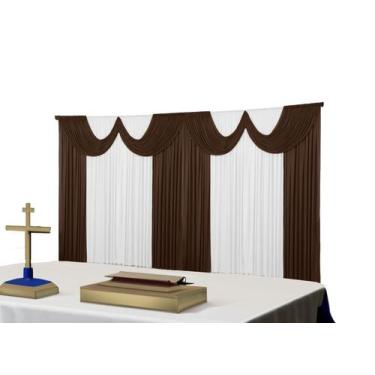 Imagem de Cortina Paris Malha Igreja Festas Eventos 8 metros - Dennis Confecções