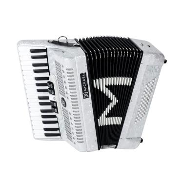 Imagem de Acordeon Michael 60 Baixos ACM6005 pwh Branco Pérola