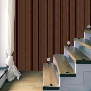 Imagem de Papel De Parede Efeito Ripa Jacaranda Adesivo Natural Escuro