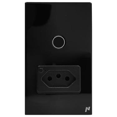 Imagem de Interruptor Inteligente Zigbee 1 Botão Touch e Tomada Novadigital - Compatível com Alexa Google e Tuya (Preto)