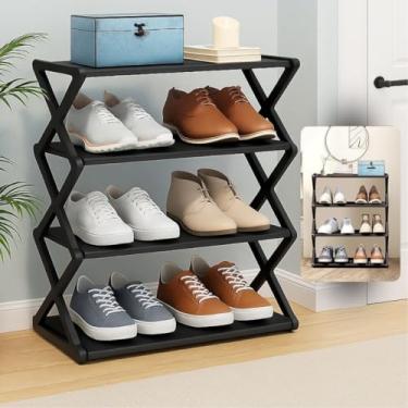 Imagem de Sapateira Organizador de Calçados 4 Andares – Compacta, Vertical, Fácil de Montar, Ideal para Tênis, Sapatos e Chinelos – Para Quarto, Entrada ou Lavanderia – Design Prático e Moderno