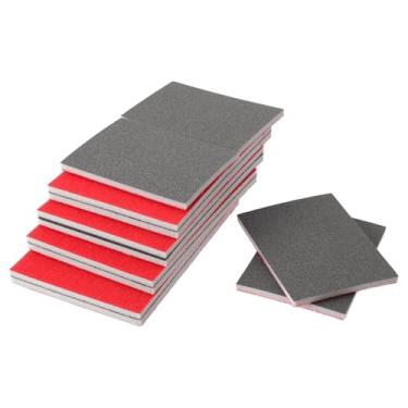 Imagem de TUCKBOLD 20 peças de esponja de lixa fina P240 de 9,4 x 7,6 cm, laváveis para paredes de gesso de madeira, metal, madeira, pintura automotiva, plástico, faça você mesmo, 0,5 cm