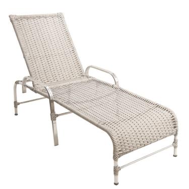 Imagem de Espreguiçadeira Esteira Catar de Alumínio Piscina Mármore
