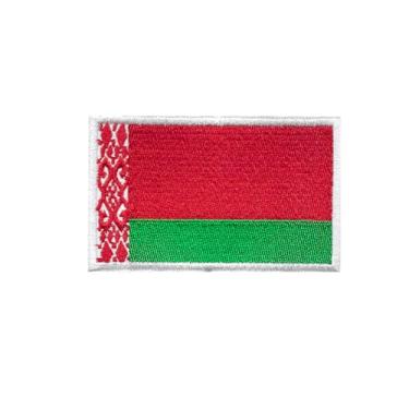 Imagem de Ruoming Ruoming 1 peça bandeira nacional 2 adesivos de ferro, 8 x 5 cm, adesivos bordados para roupas, bolsas (Bielorrússia)