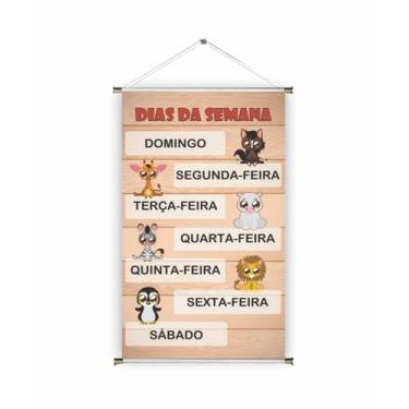 Imagem de Banner pronto Dias da Semana BA 181 medida 45x70 cm arte pronta