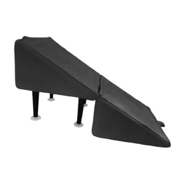 Imagem de Baoblaze Escada para cachorro, rampa para animais de estimação, banco antiderrapante, com fundo de sucção, multifuncional, design 2 em 1, sofá-cama, escada, Veludo Preto