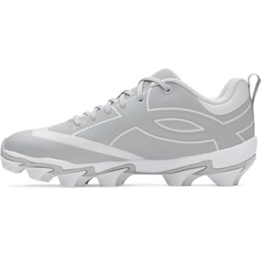 Imagem de Under Armour Tênis masculino Leadoff Icon Low Rm Baseball Cleats, (075) Cinza beisebol/branco/cinza beisebol, 42