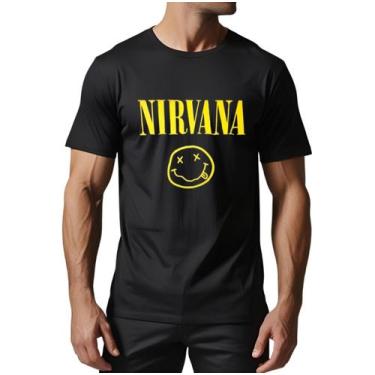 Imagem de Camiseta Nirvana Adulto - Glev.Conceito, Preto, PP