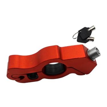 Imagem de Snsowed Trava de Aperto para Motocicleta, Trava de Guiador Antirroubo Com Ajuste Universal, Trava de Segurança de Alumínio CNC Leve para Scooter, Bicicleta, ATV, Ciclomotor, Bicicleta (Vermelha)