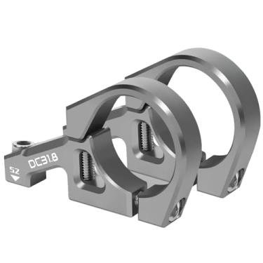 Imagem de Mesa de montagem direta para garfo de dupla coroa em bicicletas MTB Downhill com suspensão de coroa dupla de 31,8/35 mm, compatível com bicicletas DH/AM/FR.(31.8MM-silver)