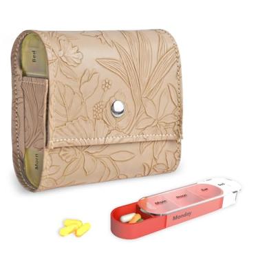 Imagem de Organizador de pílulas, caixa de comprimidos de viagem semanal LIZIMANDU Lembrete de medicamentos diariamente da manhã da tarde, dia à noite, 7 compartimentos, para 4 vezes por dia, 7 dias por semana