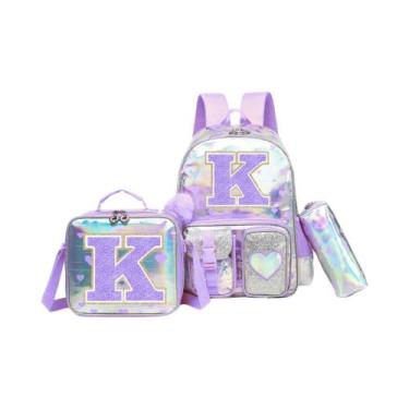 Imagem de Mochila Infantil Com Estampa De Letras Para Meninas, Ideal Para Volta 