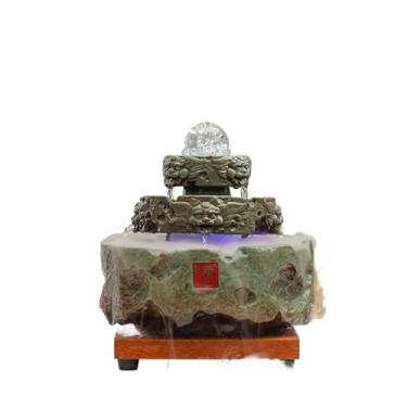 Imagem de Enfeite de mesa de cerâmica para água corrente meditação fonte interior relaxamento circulação de água dentro de casa (verde)