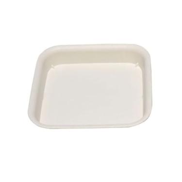 Imagem de VHDY85KA Bandejas quadradas para vasos de flores, base de pires de plantas, suprimentos de jardim, 2 peças para ambientes internos e externos (branco arroz, pequeno)