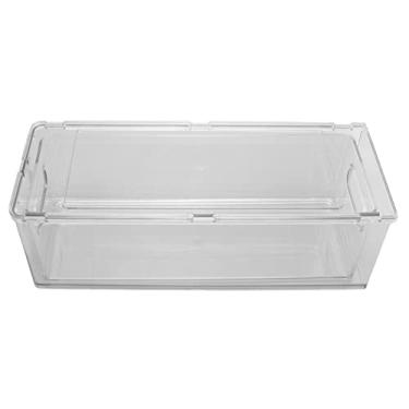 Imagem de Caixa de armazenamento de gaveta organizador empilhável multifuncional para banheiro e suprimentos de beleza recipiente de plástico pet com 3 compartimentos (3 litros)