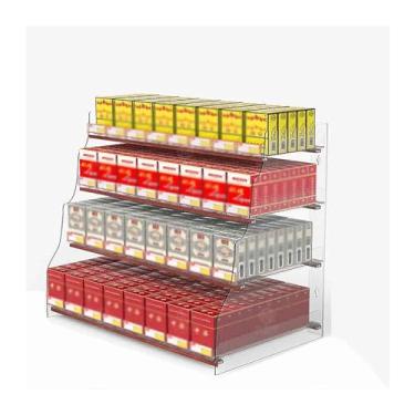Imagem de Suporte organizador de cigarros de varejo - Suporte de exibição de acrílico transparente multicamadas para cigarros, suporte de loja automática, vitrine de cigarro de varejo elegante (estilo 4)