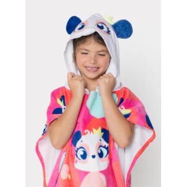 Imagem de Poncho de Praia Menina Panda Romântico ROSA - PUKET, TA, 6A8