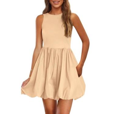 Imagem de Vestido de verão PRETTYGARDEN 2025 casual sem mangas com bolsos