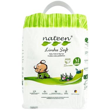 Imagem de Fralda-Calça Pediátrica Soft Tamanho m 22 Unidades Hipoalergênica Superabsorvente Nateen
