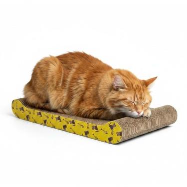 Imagem de Arranhador para Gato JR Toys Madeira e Sisal Amarelo 44 X 20 X 4cm 1 Unidade