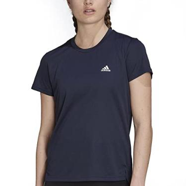 Imagem de Camiseta Adidas Feminina Esportiva Aeroready Designed 2 Move 3-Stripes