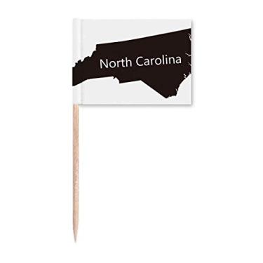 Imagem de Marcador de palito de bandeira do mapa do norte dos Estados Unidos para decoração de festa