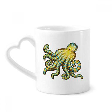 Imagem de Copo de coração de vidro com estampa de desenho animado vida marinha polvo