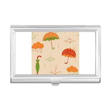 Imagem de Capa porta-cartões Cloud Umbrella para chuva, chuva, pingos de chuva, porta-cartões