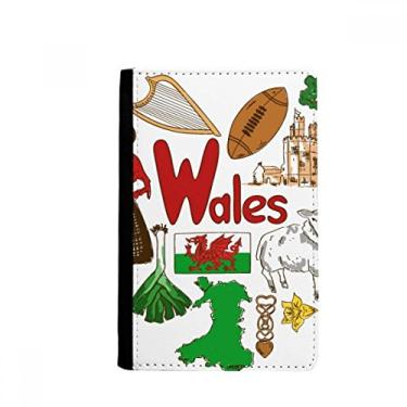 Imagem de Carteira Wales Love Heart Reino Unido Landscap Bandeira nacional porta-passaporte Notecase Burse capa carteira porta-cartões