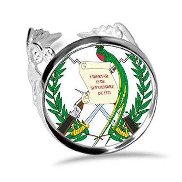 Imagem de DIYthinker Anel de noivado com emblema nacional da Guatemala, ajustável, amor