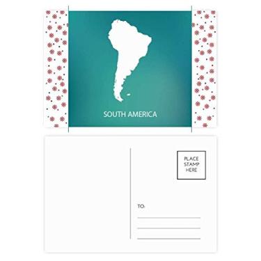 Imagem de Mapa do continente da América do Sul com flores de Natal, celebração, cartão postal de bênção