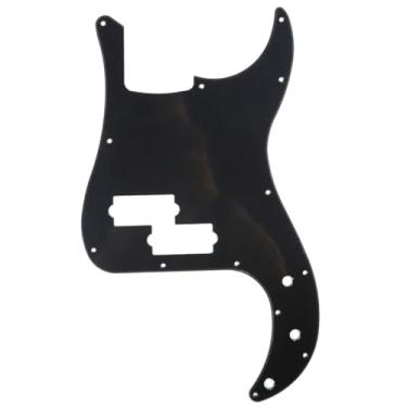 Imagem de Musiclily 13 Furos Escudo Baixo Pickguard para Fender EUA/Mexicana Standard Precision Bass 4 Cordas, 1 Camada Preto