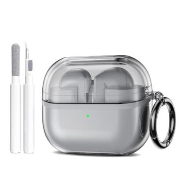 Imagem de Maxjoy Capa para Samsung Buds Pro 3, capa de silicone compatível com Samsung Galaxy Buds Pro 3 2024 / Galaxy Buds 3 capa com kit de limpeza e chaveiro