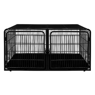 Imagem de Canil Gaiola Duplo Superior Cães Cachorro Pet Shop Tosa Cor:Preto