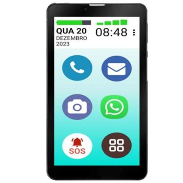 Imagem de Tablet vovô&vovófone 32gb faz ligação 3g icones grandes zap  multilabe