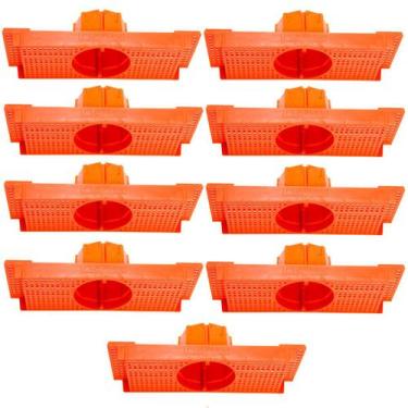 Imagem de Kit 9 Caixa Luz Suporte P/ Laje Octogonal 27, 30cm Plasled