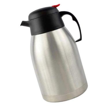 Imagem de Garrafa Térmica 2 Litros Inox Premium Com Gatilho e Parede Dupla - Cas