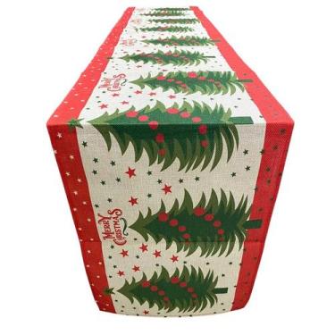 Imagem de Caminho de Mesa Passadeira Toalha Natal Natalino Trilho Mesa de Jantar