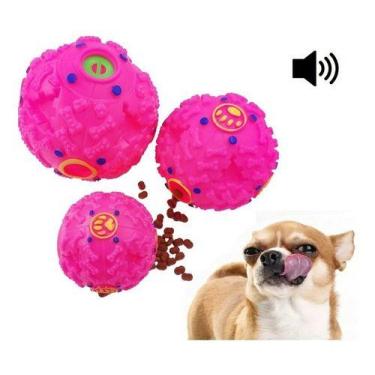 Imagem de Brinquedo para Cães Bola Pequena Porta Petisco Emite Som para Cachorro