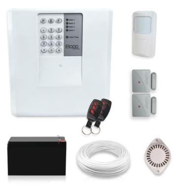Imagem de Kit Alarme Residencial Bopo 3 Sensores Sem Fio e Discadora - Bopo Elet