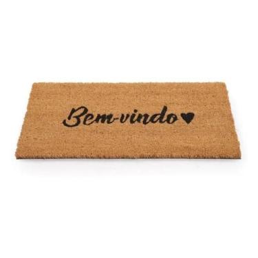 Imagem de Tapete Bem Vindo Fibra De Coco Capacho Entrada 60 X 33 Cm Comprimento 
