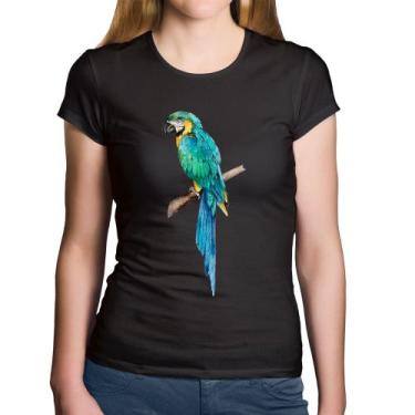 Imagem de Baby Look Algodão Arara Azul - Foca na Moda, Preto, M