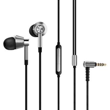 Imagem de 1MORE Fones de ouvido intra-auriculares triplos de alta resolução com alta resolução, som movido por graves, microfone MEMS, controle remoto em linha, alta fidelidade para smartphones/PC/tablet -