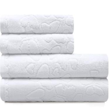 Imagem de Jogo de Toalhas Banho e Rosto Dohler 100% Algodão Aveludada Romance